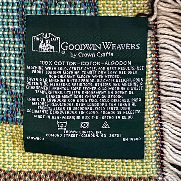 Goodwin Weavers Crown Crafts Vintage Woven Holiday Throw Blanket 🎄 Susan Welsh - Picture 5 of 6